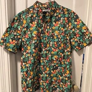 Chubbies Men's Floral Short Sleeve Shirt - Green and Yellow
